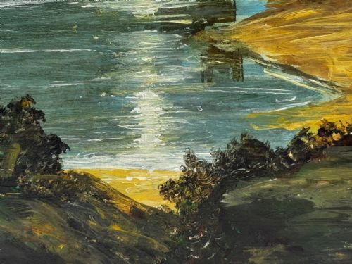OIL PAINTING URQUHART CASTLE LOCH NESS IN MOONLIGHT AFTER JAMES BELL ANDERSON - ADDITIONAL PHOTO 25