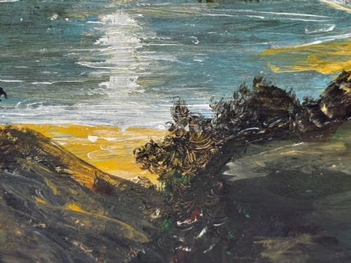 OIL PAINTING URQUHART CASTLE LOCH NESS IN MOONLIGHT AFTER JAMES BELL ANDERSON - ADDITIONAL PHOTO 26