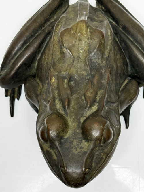 BRONZE FROG FOUNTAIN SPOUT SCULPTURE C1920 AFTER RAFFAELLO ROMANELLI - ADDITIONAL PHOTO 4