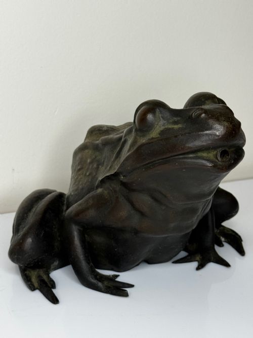 BRONZE FROG FOUNTAIN SPOUT SCULPTURE C1920 AFTER RAFFAELLO ROMANELLI - ADDITIONAL PHOTO 6