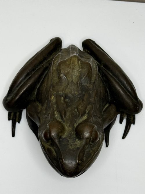 BRONZE FROG FOUNTAIN SPOUT SCULPTURE C1920 AFTER RAFFAELLO ROMANELLI - ADDITIONAL PHOTO 7
