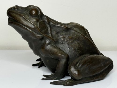 BRONZE FROG FOUNTAIN SPOUT SCULPTURE C1920 AFTER RAFFAELLO ROMANELLI - ADDITIONAL PHOTO 13