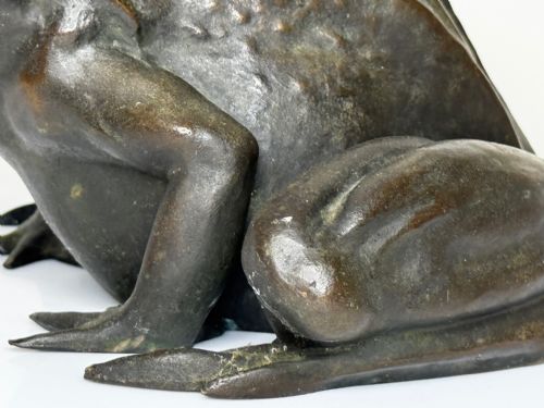 BRONZE FROG FOUNTAIN SPOUT SCULPTURE C1920 AFTER RAFFAELLO ROMANELLI - ADDITIONAL PHOTO 17