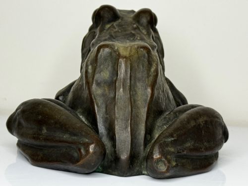 BRONZE FROG FOUNTAIN SPOUT SCULPTURE C1920 AFTER RAFFAELLO ROMANELLI - ADDITIONAL PHOTO 20
