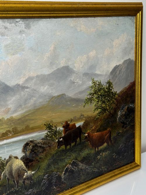 BEN NEVIS AND LOCH LINNHE A PASTORAL OIL PAINTING SCENE BY TOM SEYMOUR - ADDITIONAL PHOTO 2