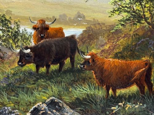BEN NEVIS AND LOCH LINNHE A PASTORAL OIL PAINTING SCENE BY TOM SEYMOUR - ADDITIONAL PHOTO 10