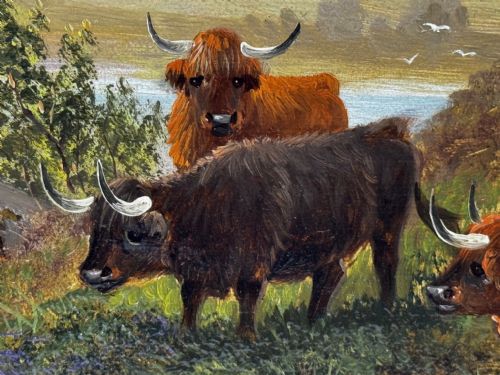 BEN NEVIS AND LOCH LINNHE A PASTORAL OIL PAINTING SCENE BY TOM SEYMOUR - ADDITIONAL PHOTO 12