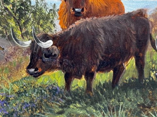 BEN NEVIS AND LOCH LINNHE A PASTORAL OIL PAINTING SCENE BY TOM SEYMOUR - ADDITIONAL PHOTO 13