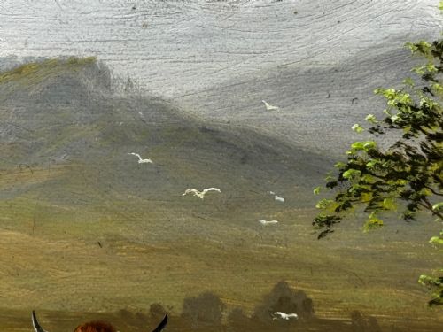 BEN NEVIS AND LOCH LINNHE A PASTORAL OIL PAINTING SCENE BY TOM SEYMOUR - ADDITIONAL PHOTO 16