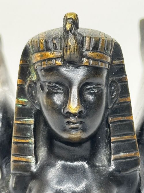 NEOCLASSICAL GRAND TOUR GILT BRONZE SPHINX SCULPTURE C1820 - ADDITIONAL PHOTO 9