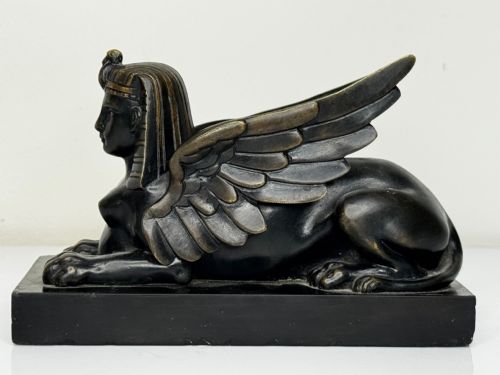 NEOCLASSICAL GRAND TOUR GILT BRONZE SPHINX SCULPTURE C1820 - ADDITIONAL PHOTO 14
