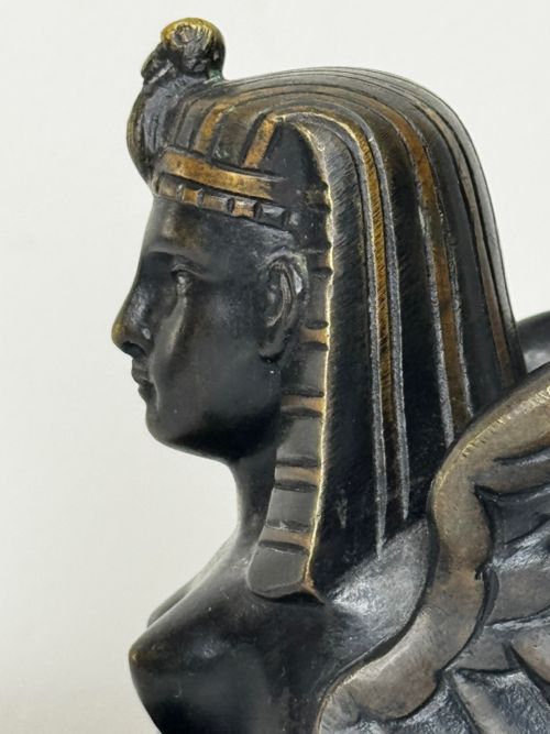 NEOCLASSICAL GRAND TOUR GILT BRONZE SPHINX SCULPTURE C1820 - ADDITIONAL PHOTO 16
