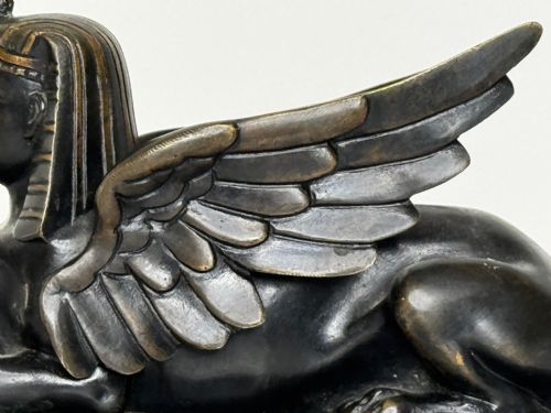 NEOCLASSICAL GRAND TOUR GILT BRONZE SPHINX SCULPTURE C1820 - ADDITIONAL PHOTO 18