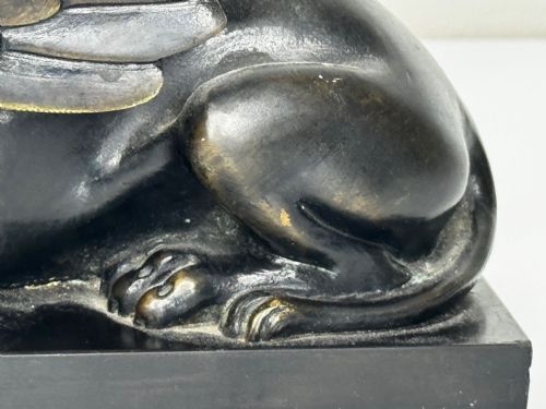 NEOCLASSICAL GRAND TOUR GILT BRONZE SPHINX SCULPTURE C1820 - ADDITIONAL PHOTO 20