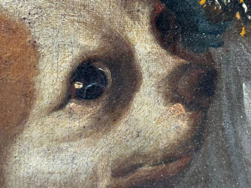 PAINTING AN ENDEARING BOND BOY WITH KING CHARLES SPANIEL PUPPY C1680 CIRCLE OF MARY BEALE - ADDITIONAL PHOTO 2