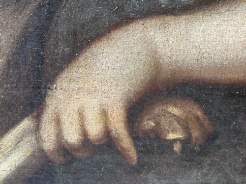 PAINTING AN ENDEARING BOND BOY WITH KING CHARLES SPANIEL PUPPY C1680 CIRCLE OF MARY BEALE - ADDITIONAL PHOTO 6