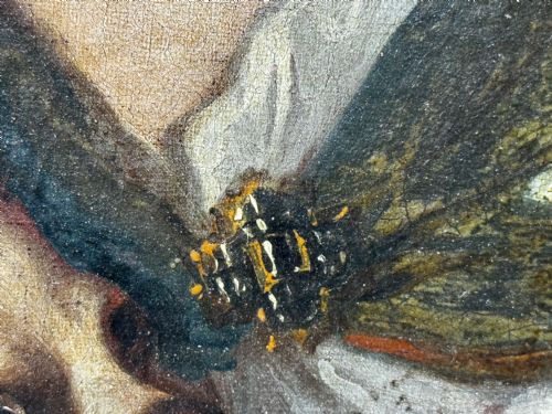 PAINTING AN ENDEARING BOND BOY WITH KING CHARLES SPANIEL PUPPY C1680 CIRCLE OF MARY BEALE - ADDITIONAL PHOTO 8