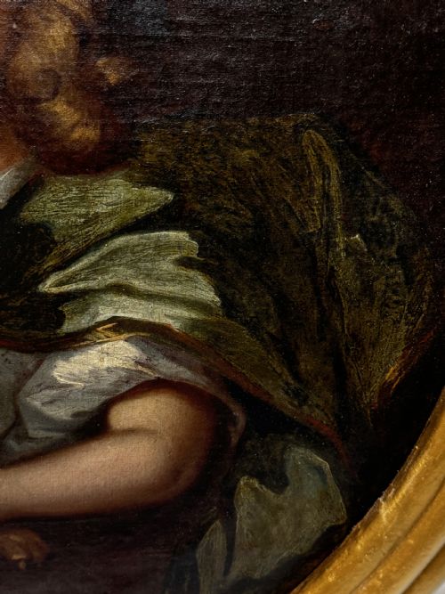 PAINTING AN ENDEARING BOND BOY WITH KING CHARLES SPANIEL PUPPY C1680 CIRCLE OF MARY BEALE - ADDITIONAL PHOTO 9