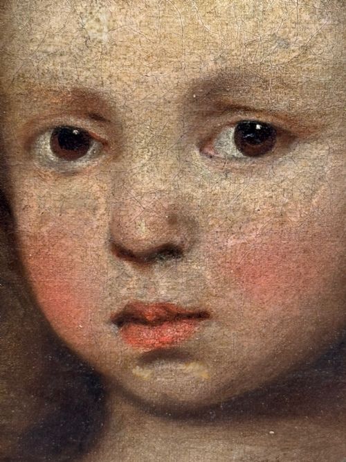 PAINTING AN ENDEARING BOND BOY WITH KING CHARLES SPANIEL PUPPY C1680 CIRCLE OF MARY BEALE - ADDITIONAL PHOTO 17