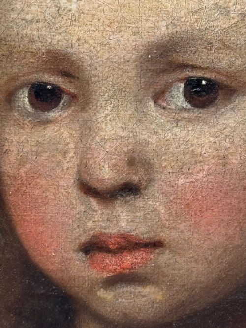 PAINTING AN ENDEARING BOND BOY WITH KING CHARLES SPANIEL PUPPY C1680 CIRCLE OF MARY BEALE - ADDITIONAL PHOTO 18