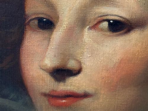 OIL PAINTING GILT FRAMED A LADY OF GENOA PORTRAIT AFTER VAN DYCK - ADDITIONAL PHOTO 13