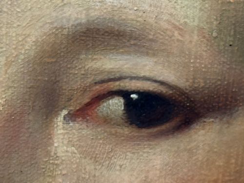 OIL PAINTING GILT FRAMED A LADY OF GENOA PORTRAIT AFTER VAN DYCK - ADDITIONAL PHOTO 15