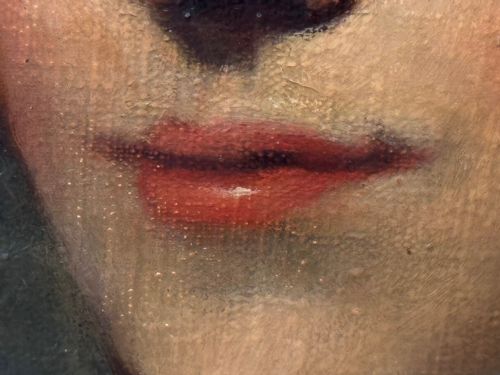 OIL PAINTING GILT FRAMED A LADY OF GENOA PORTRAIT AFTER VAN DYCK - ADDITIONAL PHOTO 16