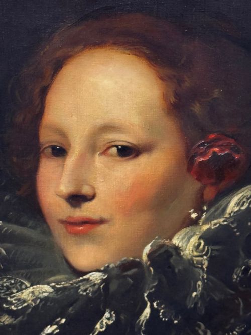 OIL PAINTING GILT FRAMED A LADY OF GENOA PORTRAIT AFTER VAN DYCK - ADDITIONAL PHOTO 27