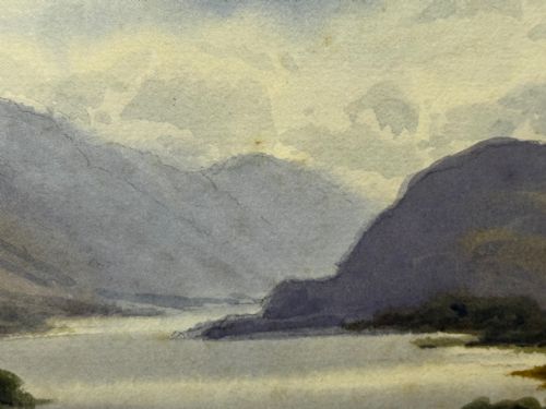 EDWARD HORACE THOMPSON LAKE DISTRICT PAINTING C1925 FRAMED GLAZED - ADDITIONAL PHOTO 19