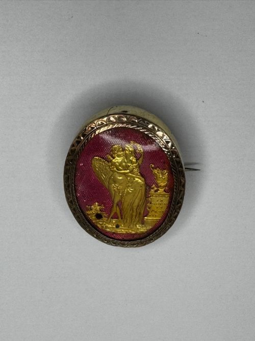 NEOCLASSICAL FRENCH 18TH CENTURY GOLD CUPID AND PSYCHE BROOCH C1760 - ADDITIONAL PHOTO 17