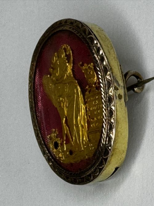 NEOCLASSICAL FRENCH 18TH CENTURY GOLD CUPID AND PSYCHE BROOCH C1760 - ADDITIONAL PHOTO 21