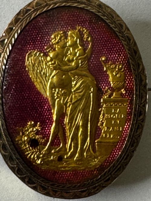NEOCLASSICAL FRENCH 18TH CENTURY GOLD CUPID AND PSYCHE BROOCH C1760 - ADDITIONAL PHOTO 23