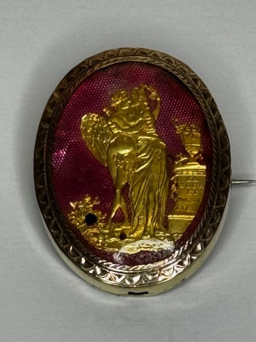 NEOCLASSICAL FRENCH 18TH CENTURY GOLD CUPID AND PSYCHE BROOCH C1760 - ADDITIONAL PHOTO 28