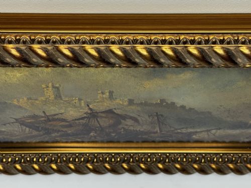 OIL PAINTING SHIPWRECKED BY CLAUDE THOMAS STANFIELD MOORE - ADDITIONAL PHOTO 7