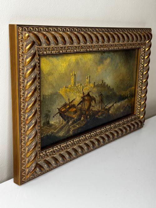 OIL PAINTING SHIPWRECKED BY CLAUDE THOMAS STANFIELD MOORE - ADDITIONAL PHOTO 15
