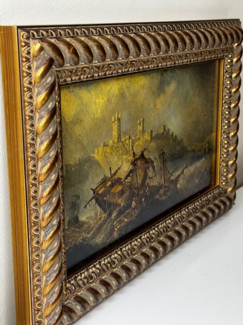 OIL PAINTING SHIPWRECKED BY CLAUDE THOMAS STANFIELD MOORE - ADDITIONAL PHOTO 16