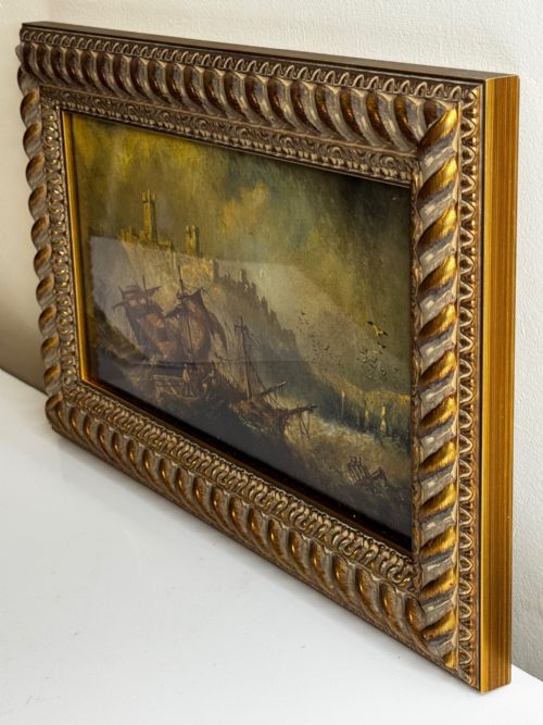 OIL PAINTING SHIPWRECKED BY CLAUDE THOMAS STANFIELD MOORE - ADDITIONAL PHOTO 17
