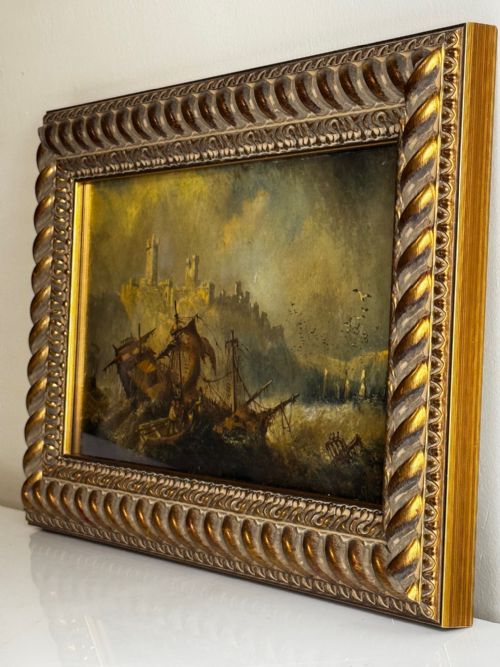 OIL PAINTING SHIPWRECKED BY CLAUDE THOMAS STANFIELD MOORE - ADDITIONAL PHOTO 19