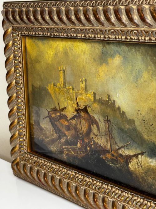 OIL PAINTING SHIPWRECKED BY CLAUDE THOMAS STANFIELD MOORE - ADDITIONAL PHOTO 20