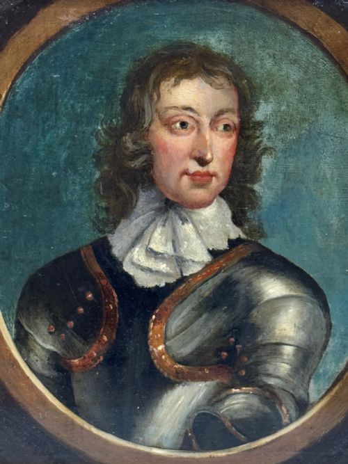 C1840 OIL PORTRAIT GENERAL JOHN LAMBERT IN ARMOUR NEW MODEL ARMY COMMANDER - ADDITIONAL PHOTO 7