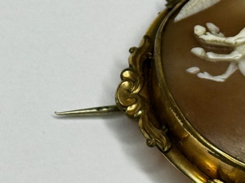 ROMAN GODDESS AURORA IN HER CHARIOT GEORGIAN SHELL CAMEO BROOCH C1820 - ADDITIONAL PHOTO 28