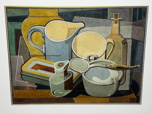 CUBISM PAINTING DOMESTIC KITCHEN GEOMETRY EDWARD CARTER PRESTON - ADDITIONAL PHOTO 2