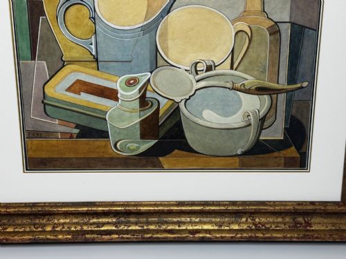 CUBISM PAINTING DOMESTIC KITCHEN GEOMETRY EDWARD CARTER PRESTON - ADDITIONAL PHOTO 6