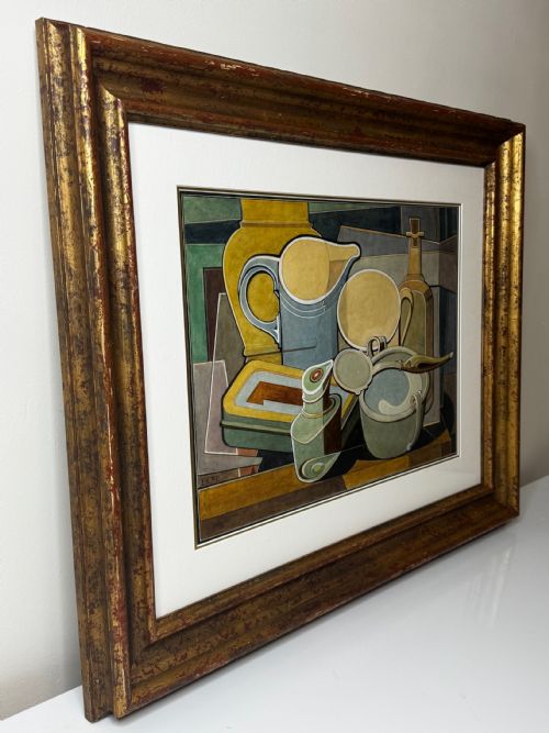 CUBISM PAINTING DOMESTIC KITCHEN GEOMETRY EDWARD CARTER PRESTON - ADDITIONAL PHOTO 8