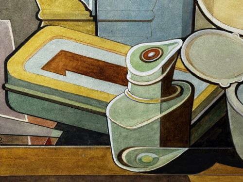 CUBISM PAINTING DOMESTIC KITCHEN GEOMETRY EDWARD CARTER PRESTON - ADDITIONAL PHOTO 22