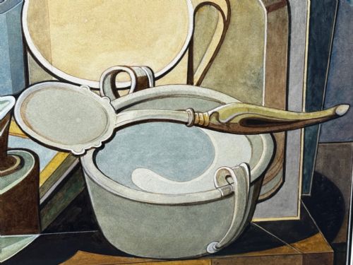 CUBISM PAINTING DOMESTIC KITCHEN GEOMETRY EDWARD CARTER PRESTON - ADDITIONAL PHOTO 24
