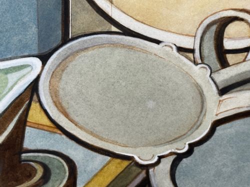 CUBISM PAINTING DOMESTIC KITCHEN GEOMETRY EDWARD CARTER PRESTON - ADDITIONAL PHOTO 28