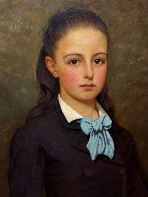 YOUNG EQUESTRIENNE OIL PORTRAIT OF BEATRICE MARY CLIFFORD ATTRIBUTED TO ALEXANDER MACLEAN - ADDITIONAL PHOTO 3