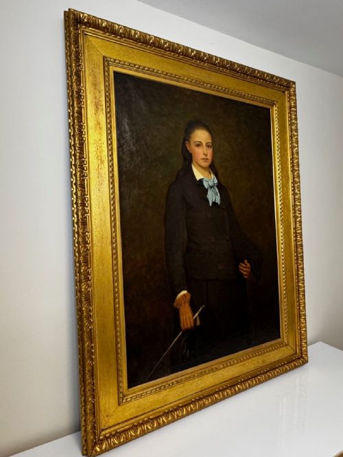 YOUNG EQUESTRIENNE OIL PORTRAIT OF BEATRICE MARY CLIFFORD ATTRIBUTED TO ALEXANDER MACLEAN - ADDITIONAL PHOTO 21