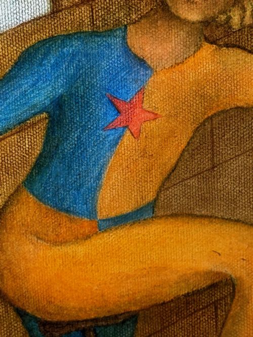 CIRCUS CYCLIST ACT SURREALISM PAINTING - ADDITIONAL PHOTO 26